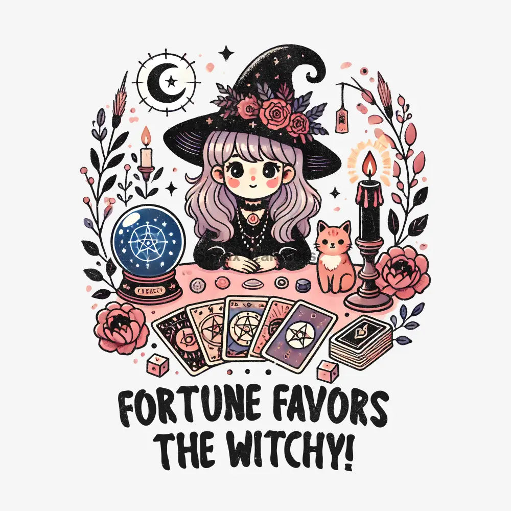 Fortune Favors the Witchy - Halloween DTF Transfer