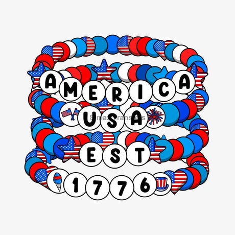 Patriotic Bracelet Stack DTF Transfer