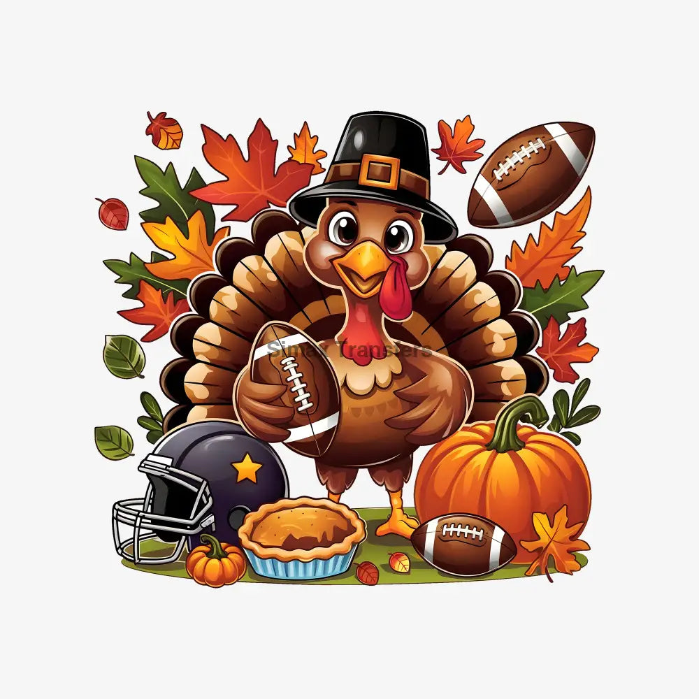Thanksgiving Football Turkey Tailgate DTF Transfer